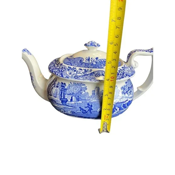 Vintage Spode Italian Blue Teapot 1980's England Estate - Picture 8 of 8